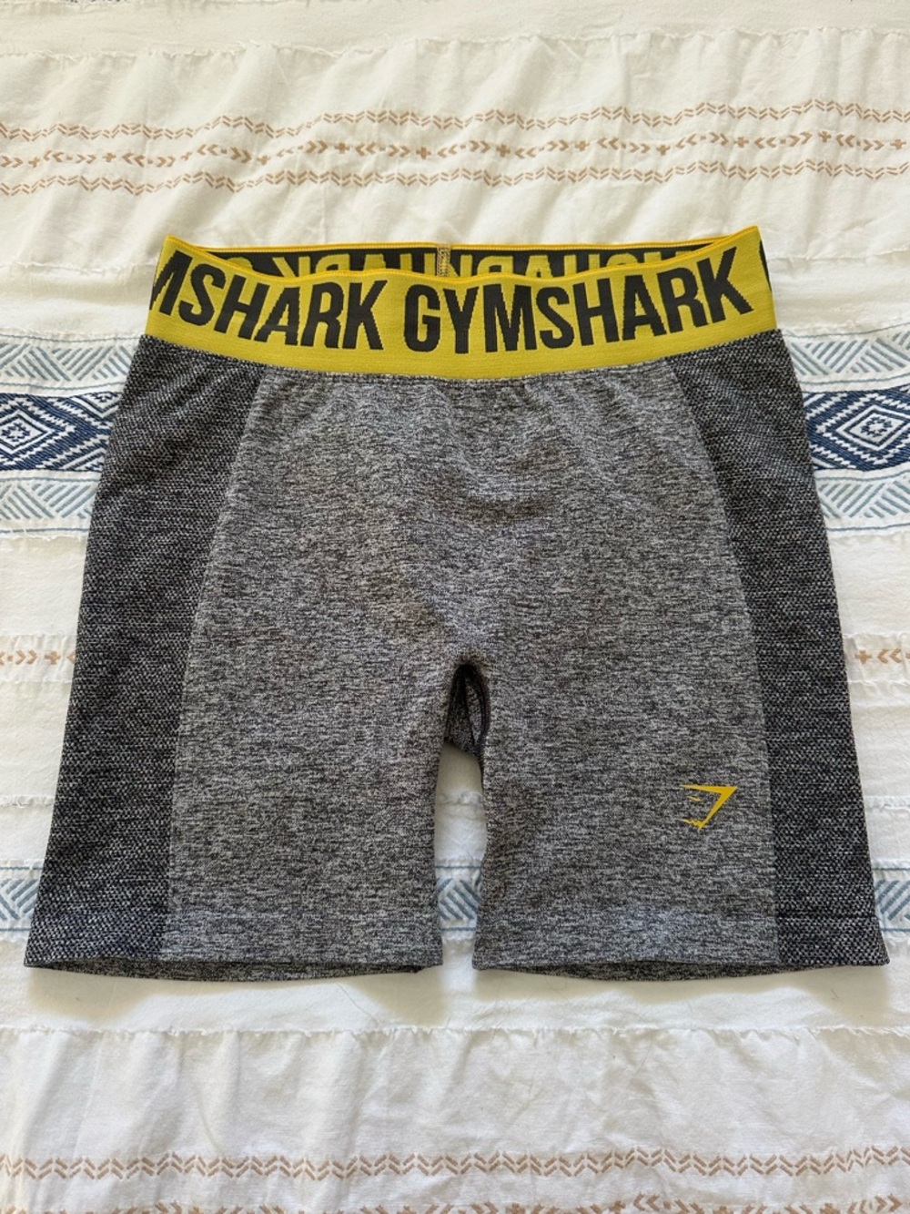 Gymshark flex shorts- Charcoal Grey/Medallion yellow